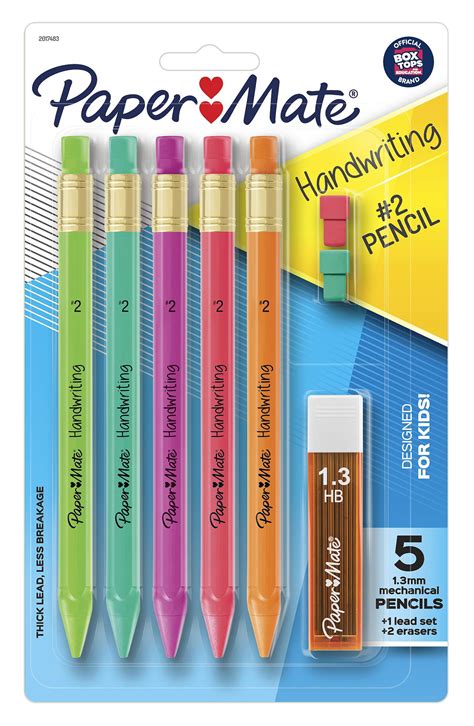Paper Mate Clearpoint Mechanical Pencils, HB 2 Lead (0. . Papermate mechanical pencil eraser refills